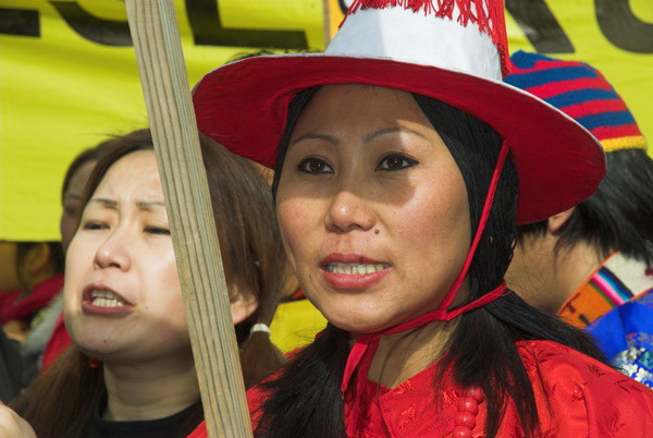 Tibet National Uprising Day March London © 2006, Peter Marshall