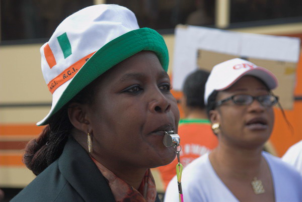 Ivorian Women Protest © 2006, Peter Marshall