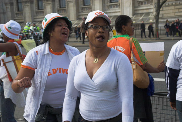 Ivorian Women Protest © 2006, Peter Marshall