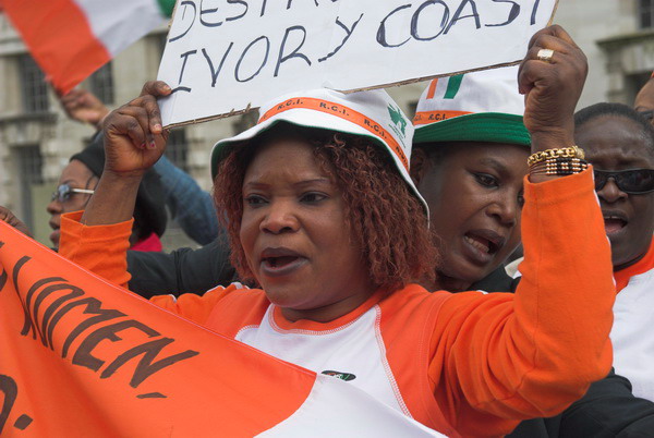 Ivorian Women Protest © 2006, Peter Marshall