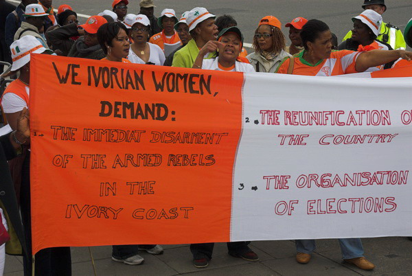 Ivorian Women Protest © 2006, Peter Marshall