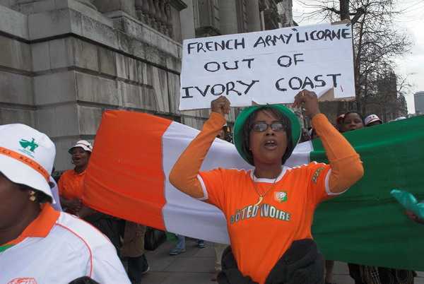 Ivorian Women Protest © 2006, Peter Marshall